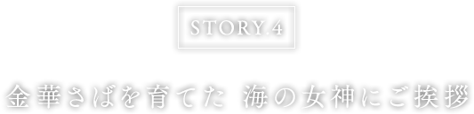 金華さばを育てた 海の女神にご挨拶